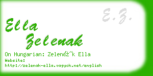ella zelenak business card